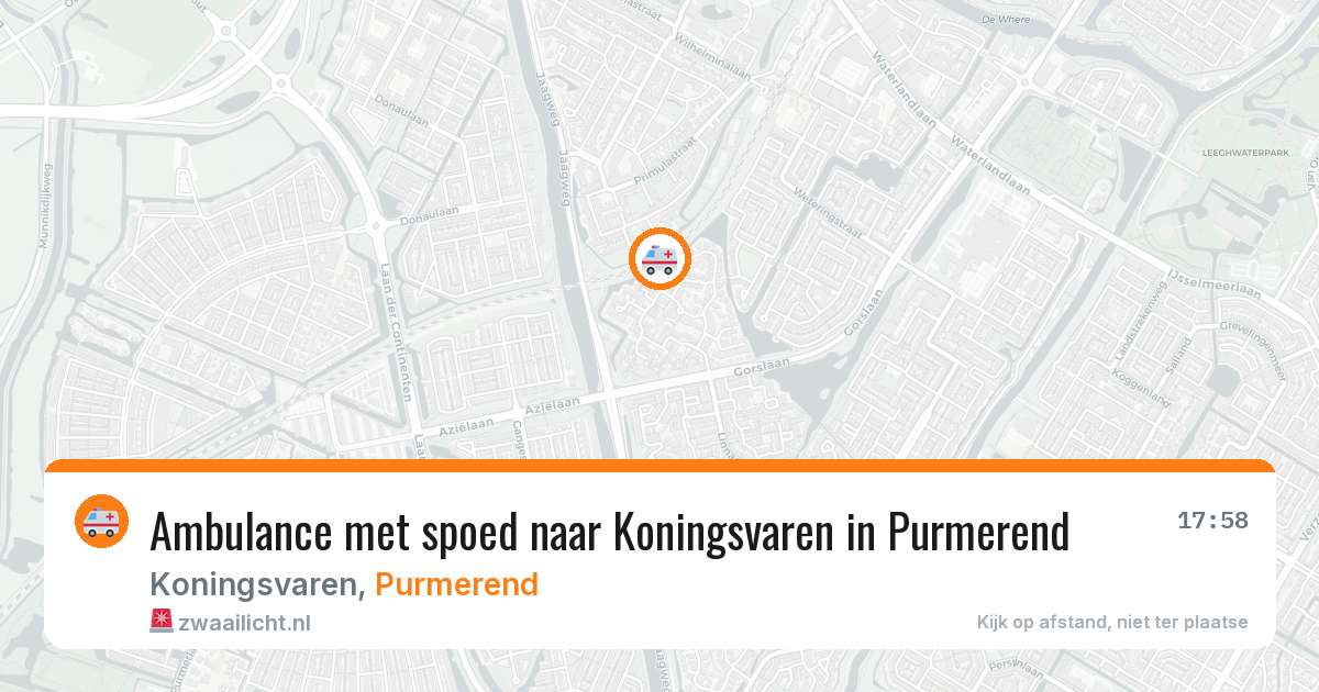 Ambulance met spoed naar Koningsvaren in Purmerend — 12 apr 2026