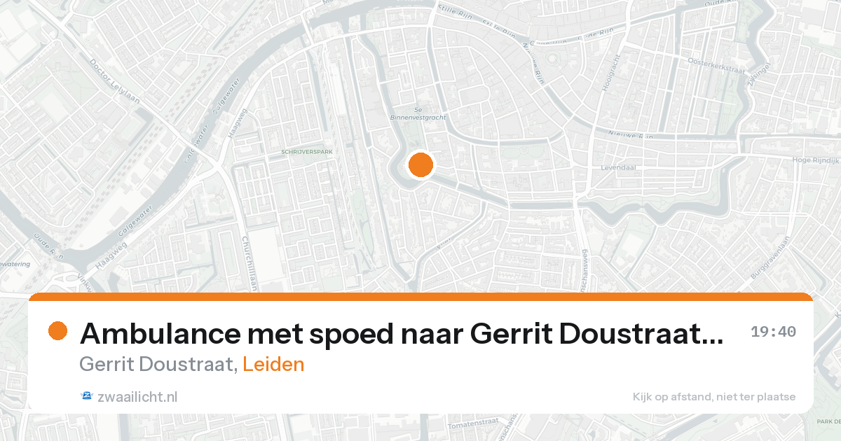 Ambulance met spoed naar Gerrit Doustraat in Leiden — 11 mei 2026