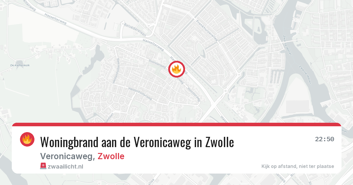 Woningbrand aan de Veronicaweg in Zwolle — 24 mei 2026