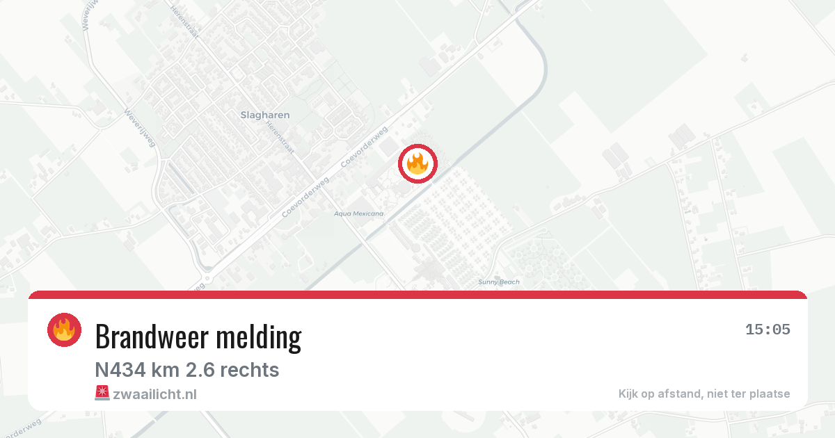 Brandweer melding — 1 jul 2026