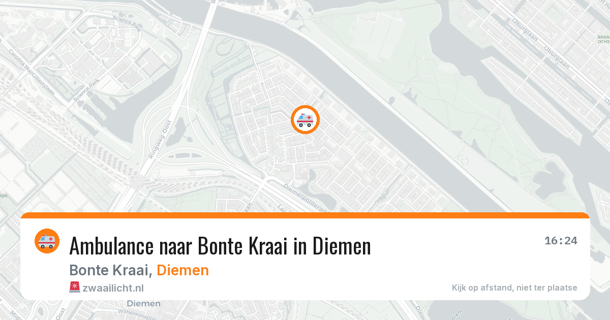 Ambulance naar Bonte Kraai in Diemen — 7 jul 2026