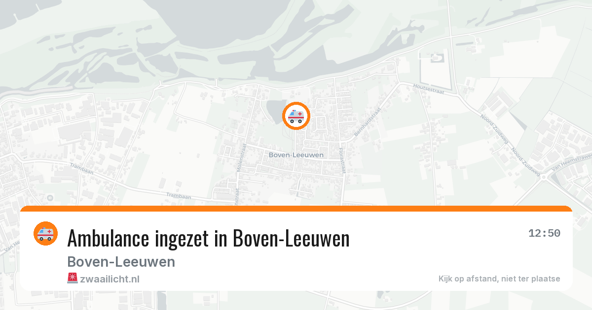 Ambulance ingezet in Boven-Leeuwen — 3 aug 2026