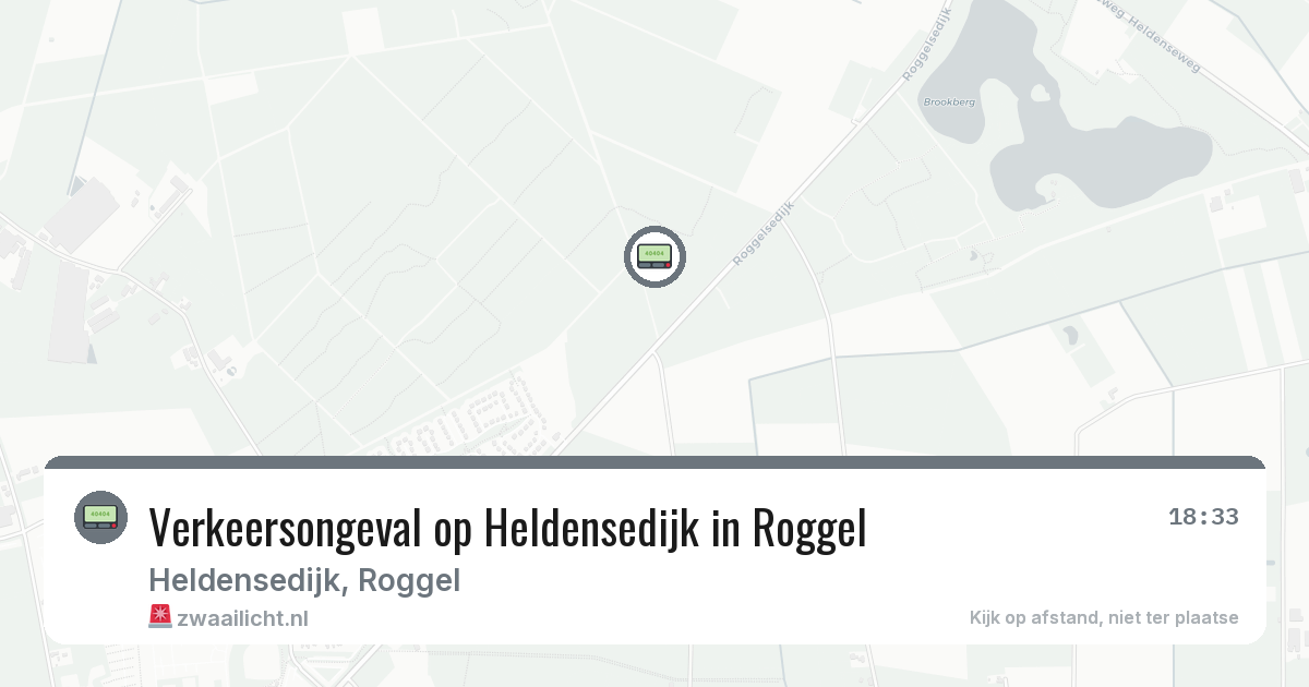 Verkeersongeval op Heldensedijk in Roggel — 29 jul 2026
