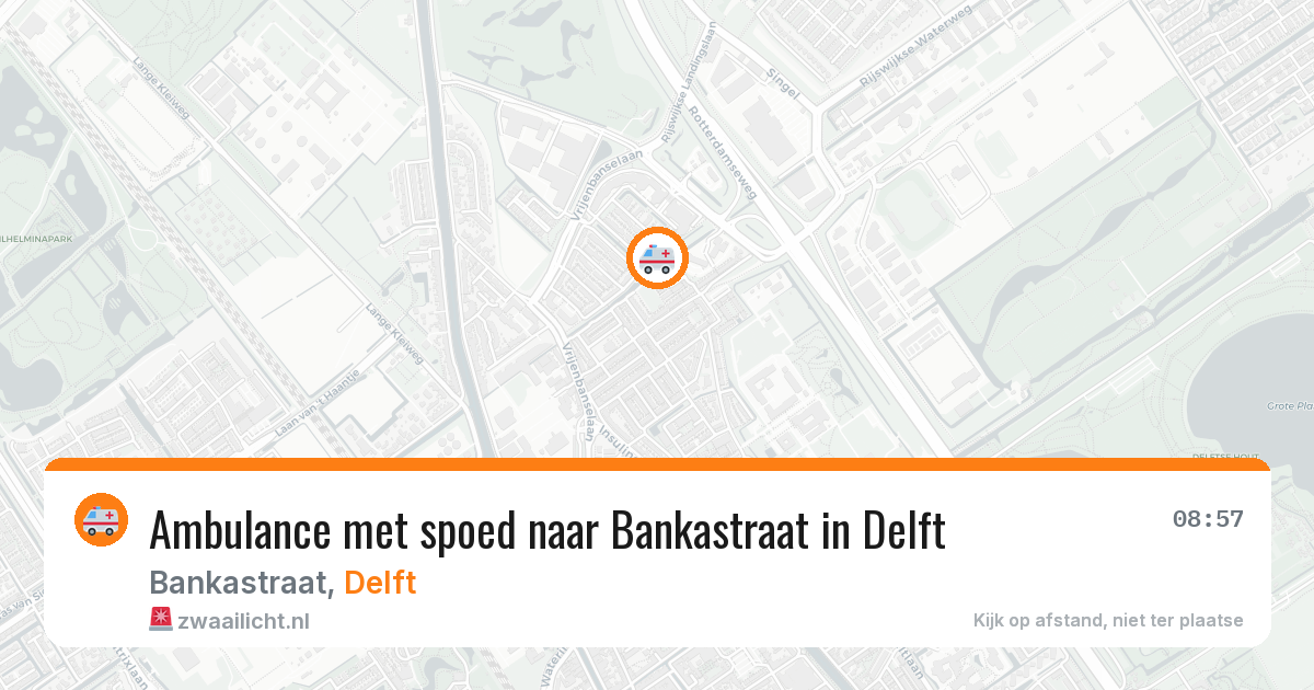 Ambulance met spoed naar Bankastraat in Delft — 17 jan 2026