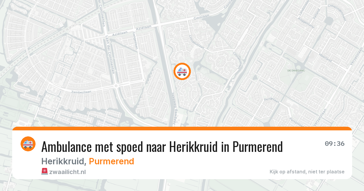 Ambulance met spoed naar Herikkruid in Purmerend — 20 apr 2026