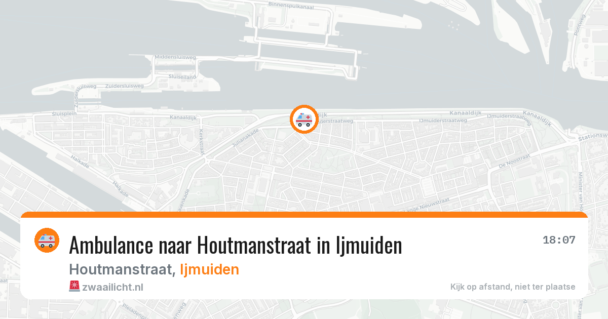 Ambulance naar Houtmanstraat in Ijmuiden — 6 jul 2026