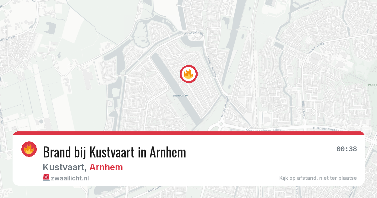 Brand bij Kustvaart in Arnhem — 18 jun 2026