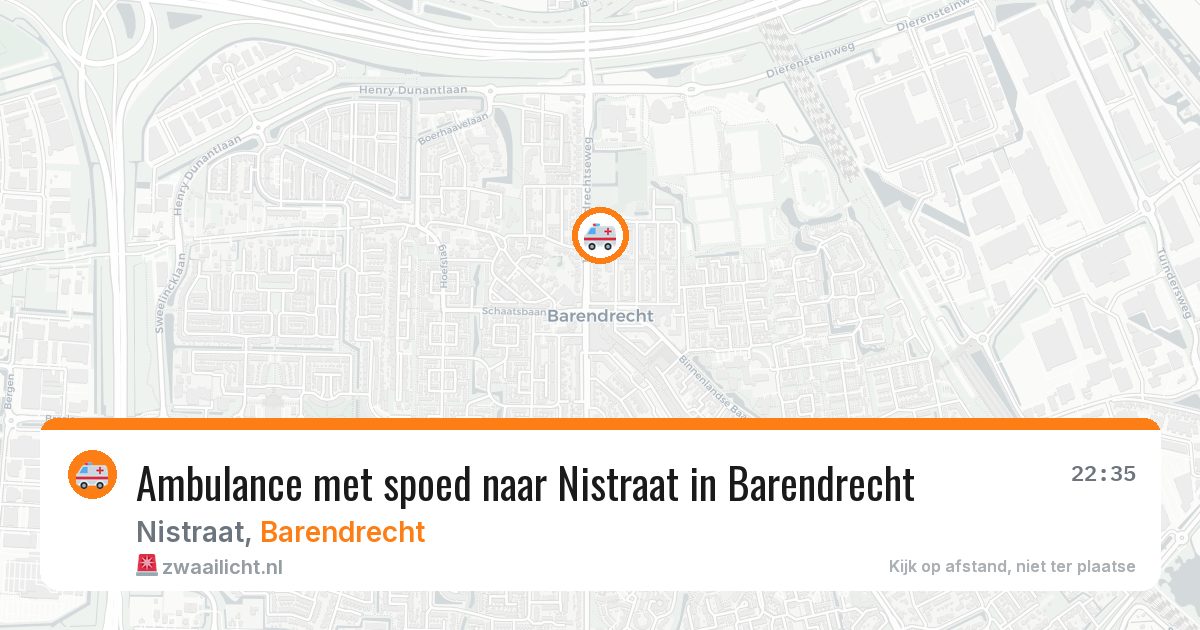 Ambulance met spoed naar Nistraat in Barendrecht — 28 mrt 2026