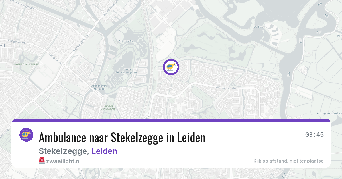 Ambulance naar Stekelzegge in Leiden — 3 apr 2026