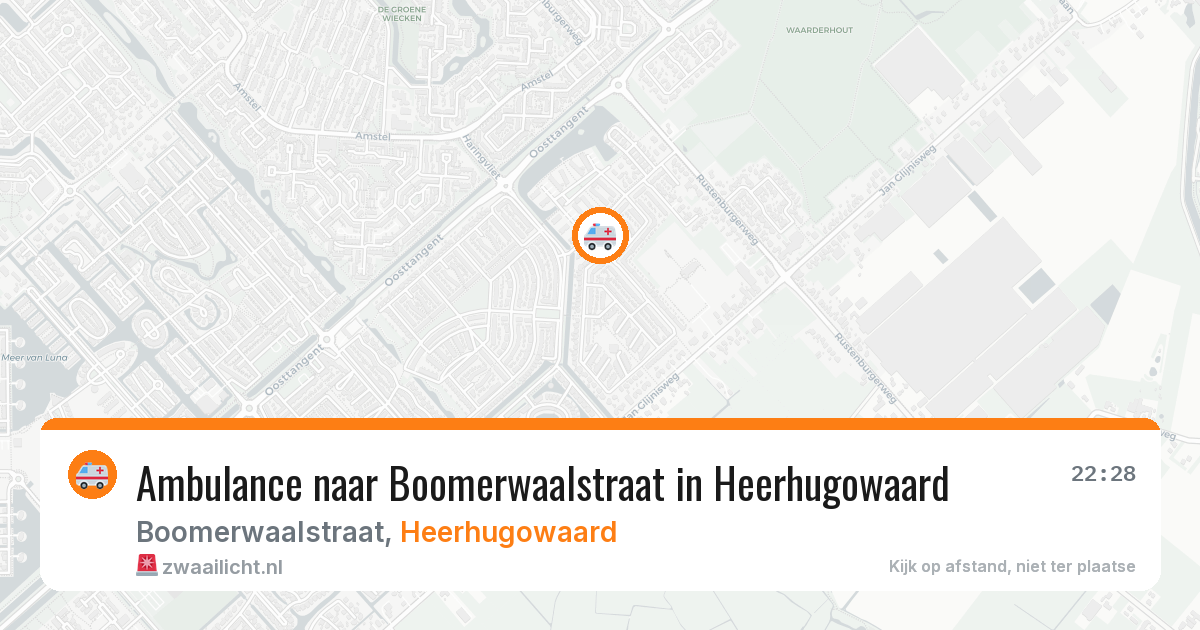 Ambulance naar Boomerwaalstraat in Heerhugowaard — 4 jul 2026