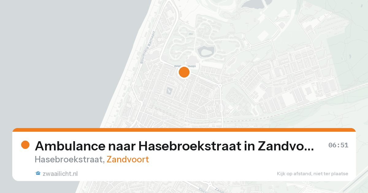 Ambulance naar Hasebroekstraat in Zandvoort — 20 mei 2026
