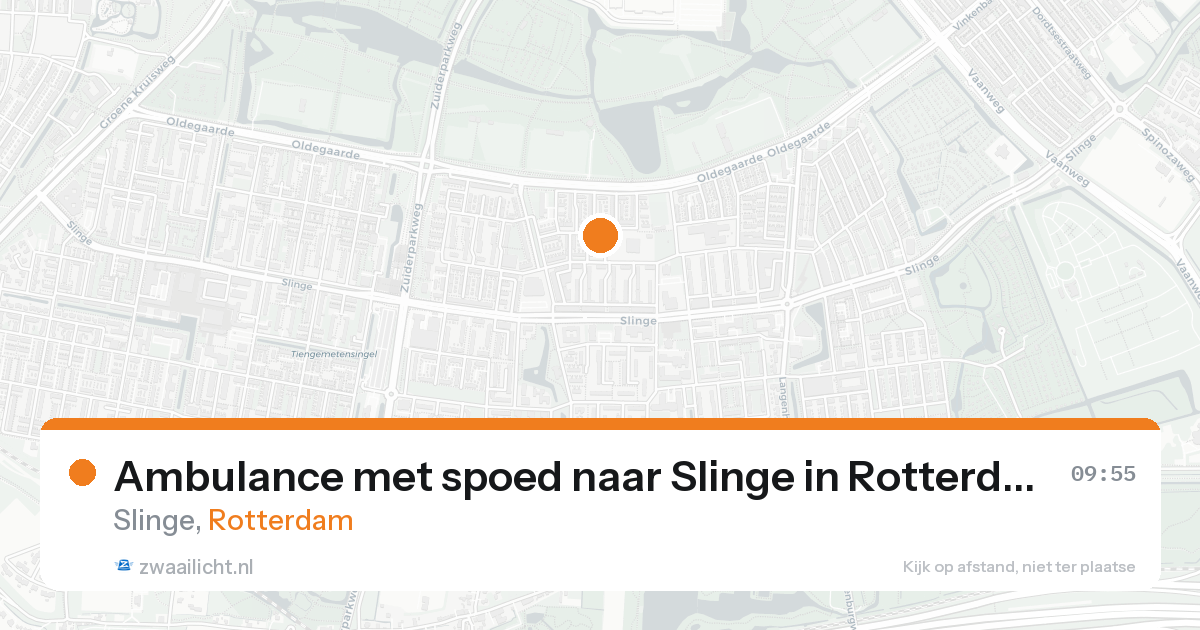 Ambulance met spoed naar Slinge in Rotterdam — 20 aug 2026