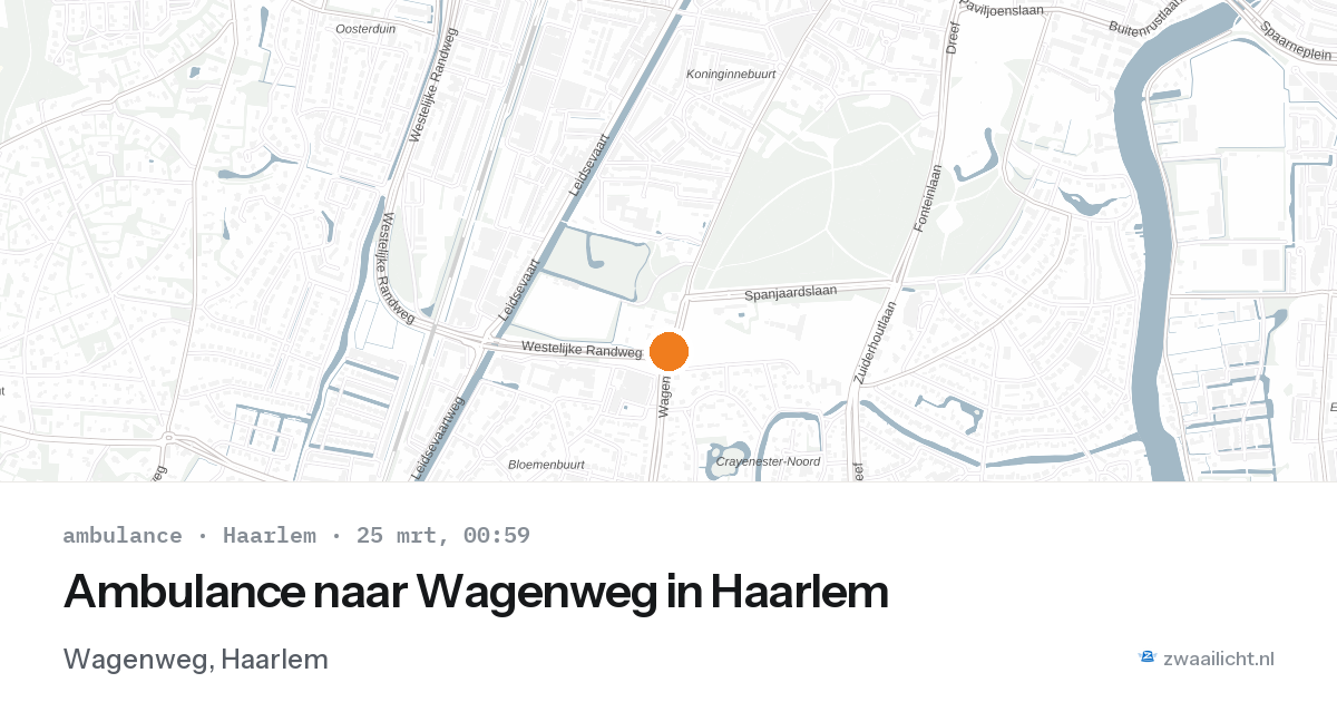 Ambulance naar Wagenweg in Haarlem — 24 mrt 2026