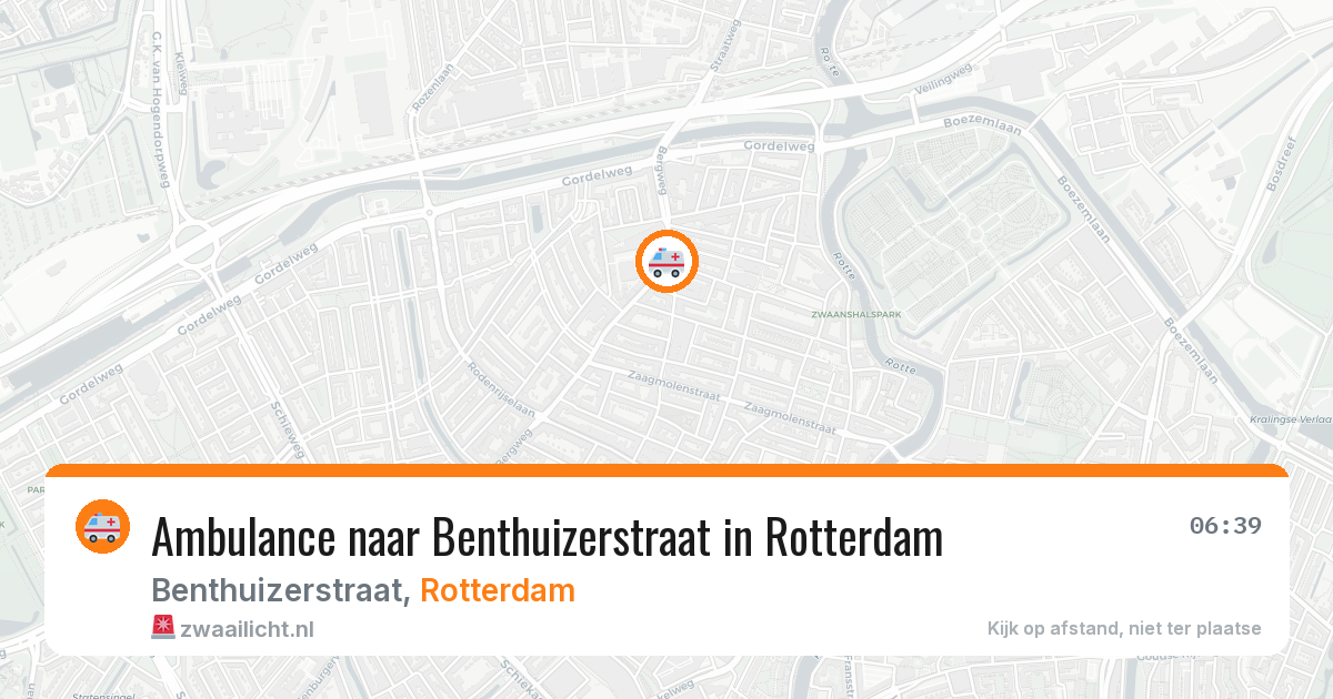 Ambulance naar Benthuizerstraat in Rotterdam — 5 aug 2026