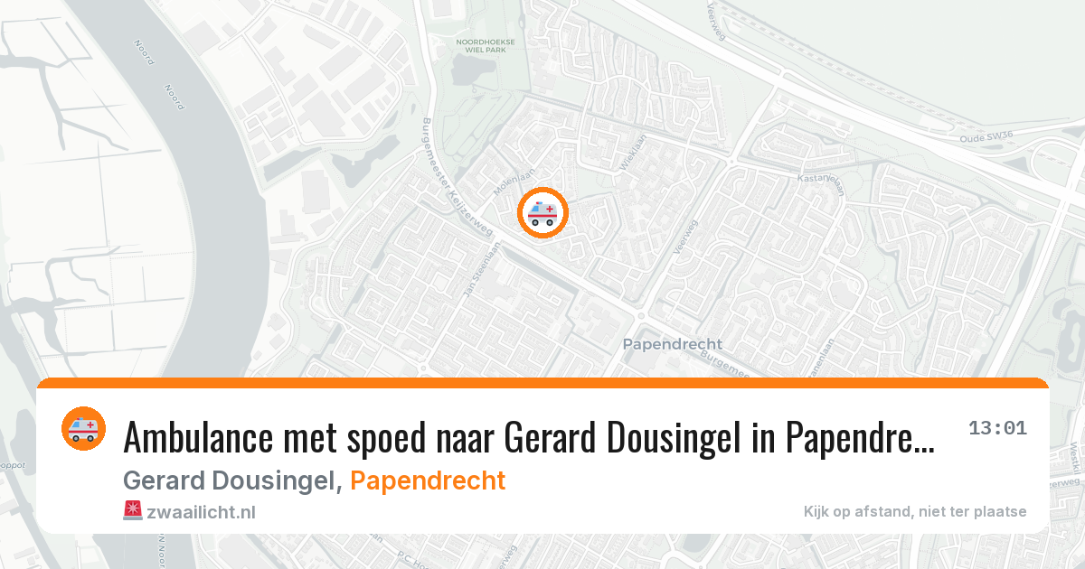 Ambulance met spoed naar Gerard Dousingel in Papendrecht — 11 feb 2026