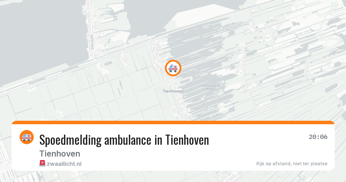 Spoedmelding ambulance in Tienhoven — 27 jul 2026