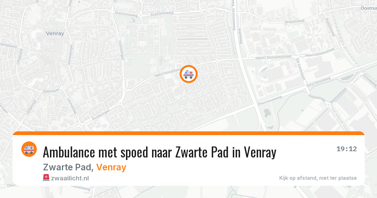 Ambulance met spoed naar Zwarte Pad in Venray — 8 mei 2026