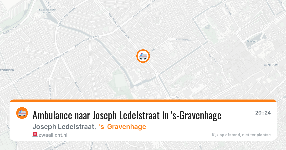 Ambulance naar Joseph Ledelstraat in 's-Gravenhage — 4 jun 2026