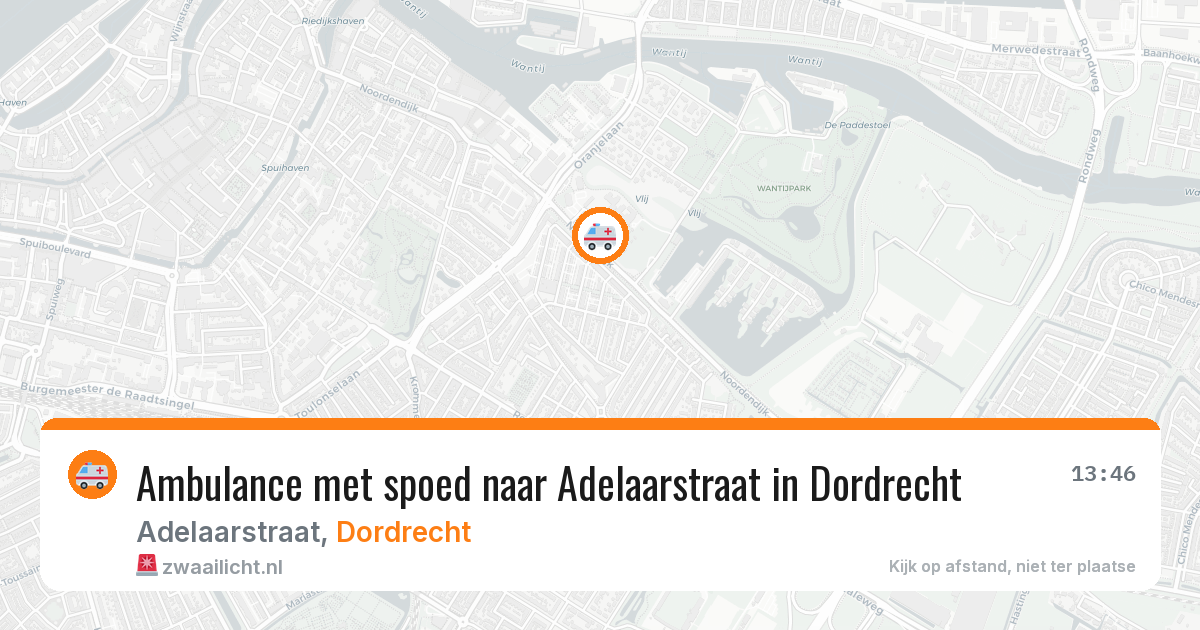 Ambulance met spoed naar Adelaarstraat in Dordrecht — 19 jan 2026
