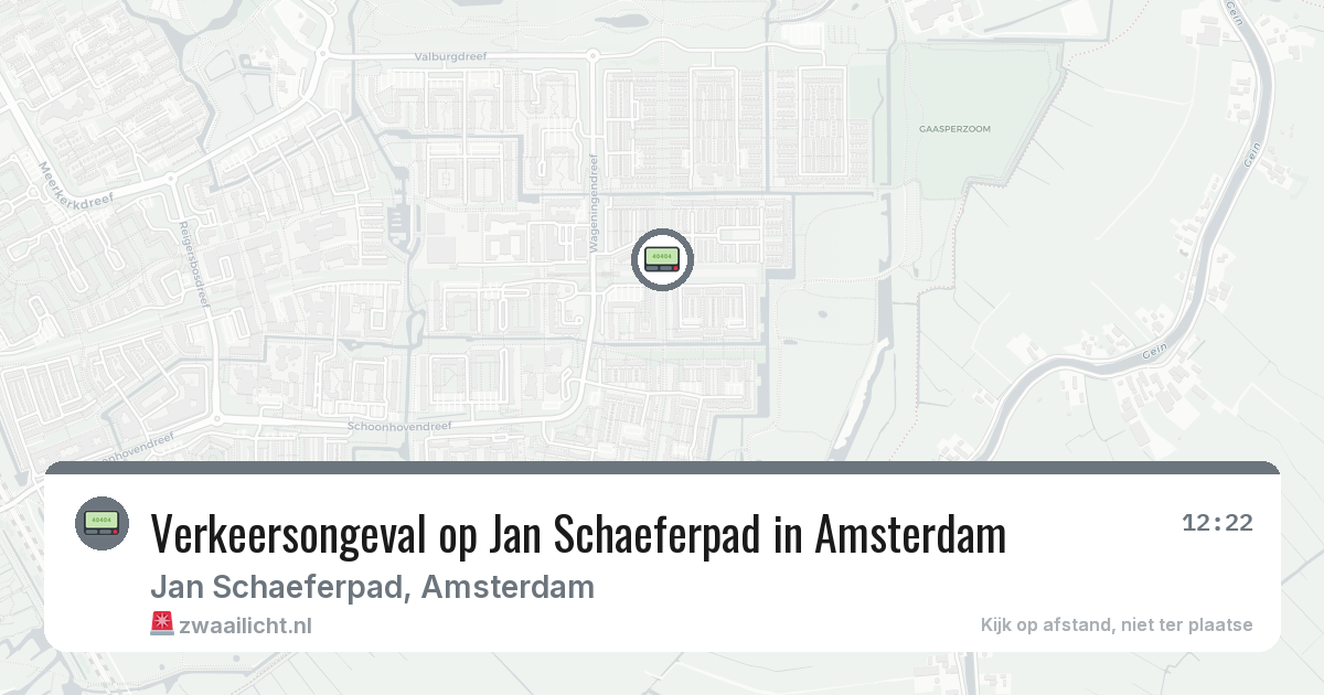 Verkeersongeval op Jan Schaeferpad in Amsterdam — 12 jun 2026