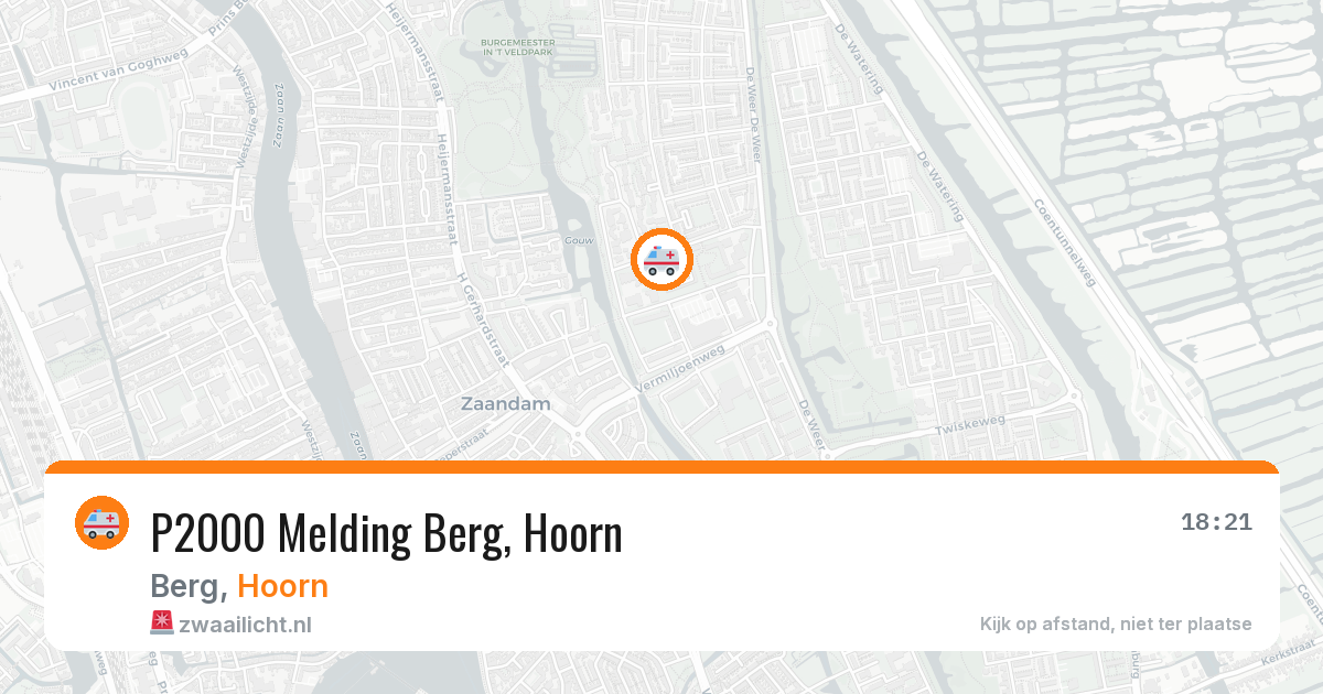 P2000 Melding Berg, Hoorn — 6 feb 2026