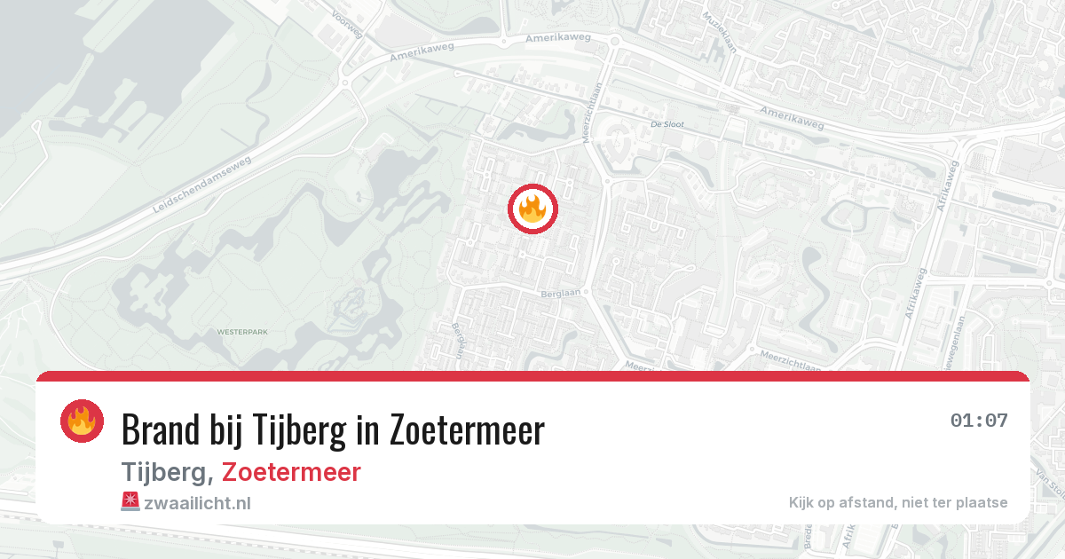 Brand bij Tijberg in Zoetermeer — 12 mei 2026