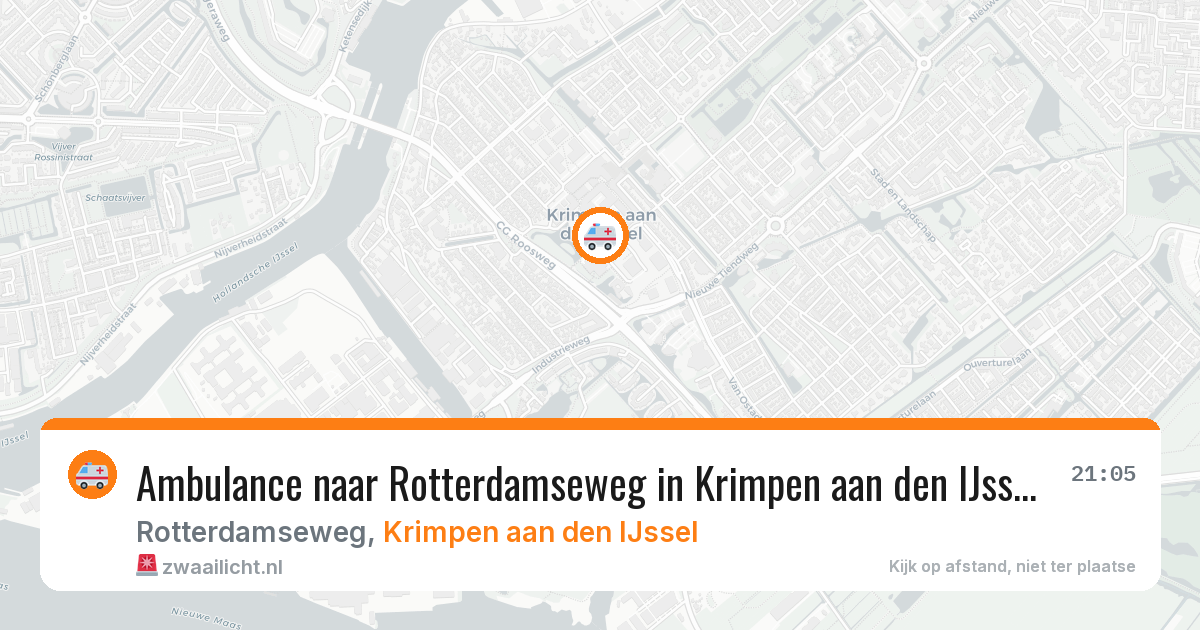 Ambulance naar Rotterdamseweg in Krimpen aan den IJssel — 10 jun 2026