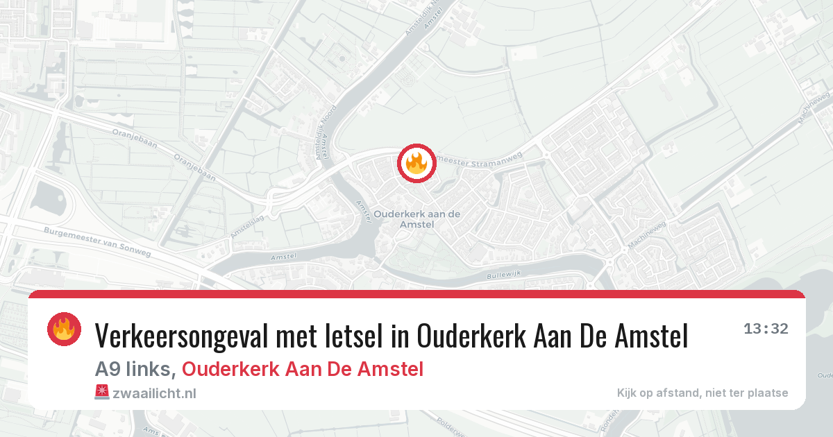 Verkeersongeval met letsel in Ouderkerk Aan De Amstel — 11 apr 2026