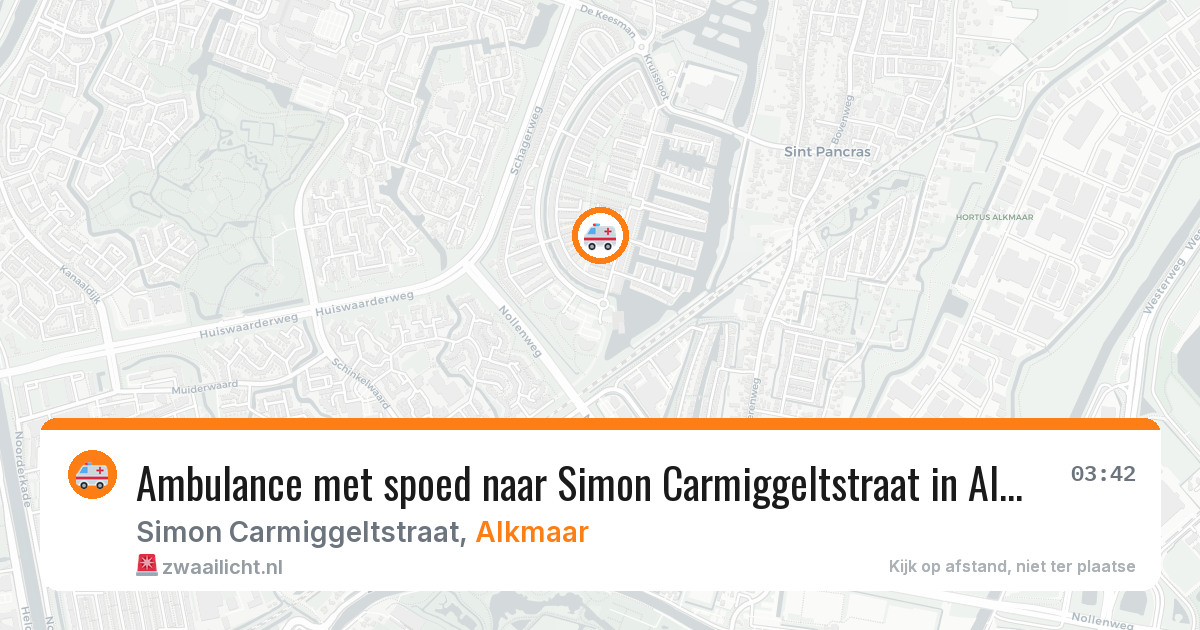 Ambulance met spoed naar Simon Carmiggeltstraat in Alkmaar — 19 jan 2026