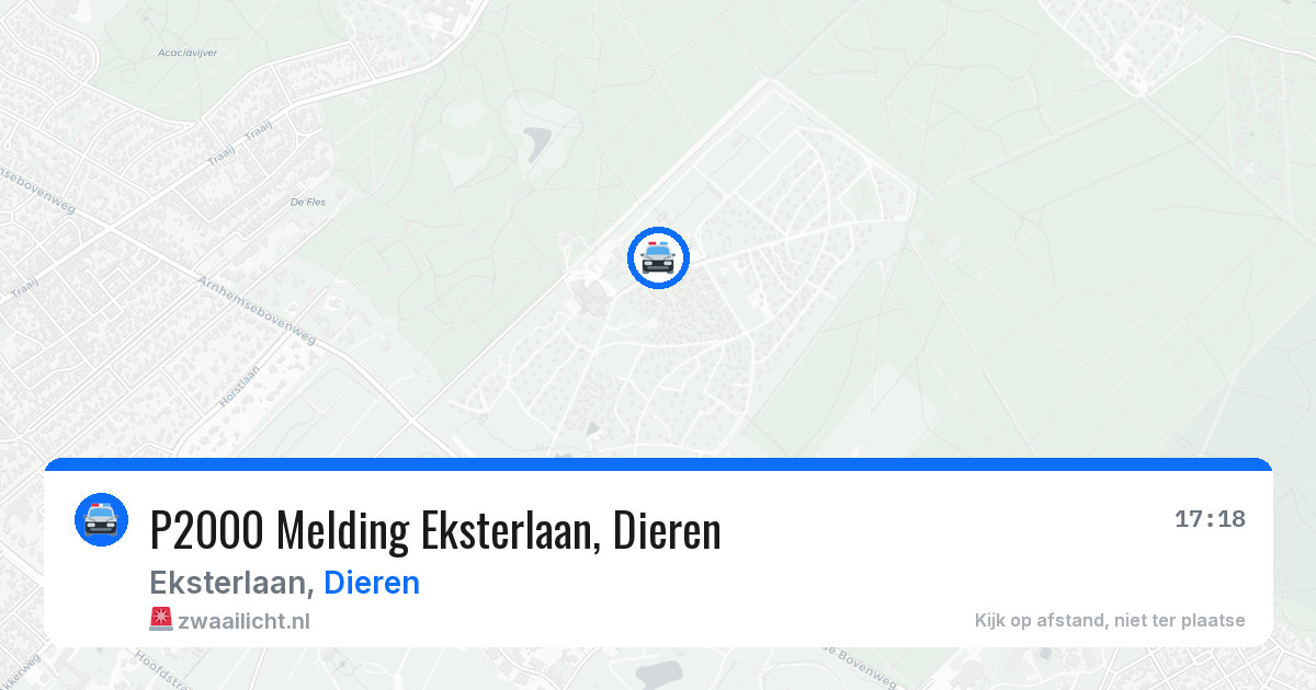 P2000 Melding Eksterlaan, Dieren — 20 jun 2026