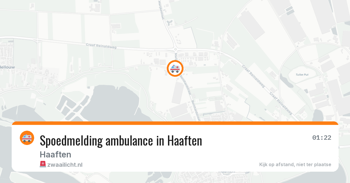 Spoedmelding ambulance in Haaften — 10 aug 2026