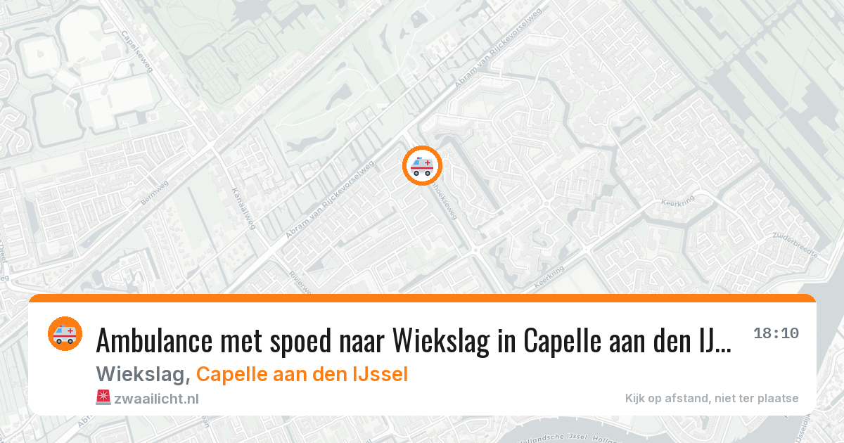 Ambulance met spoed naar Wiekslag in Capelle aan den IJssel — 7 mei 2026
