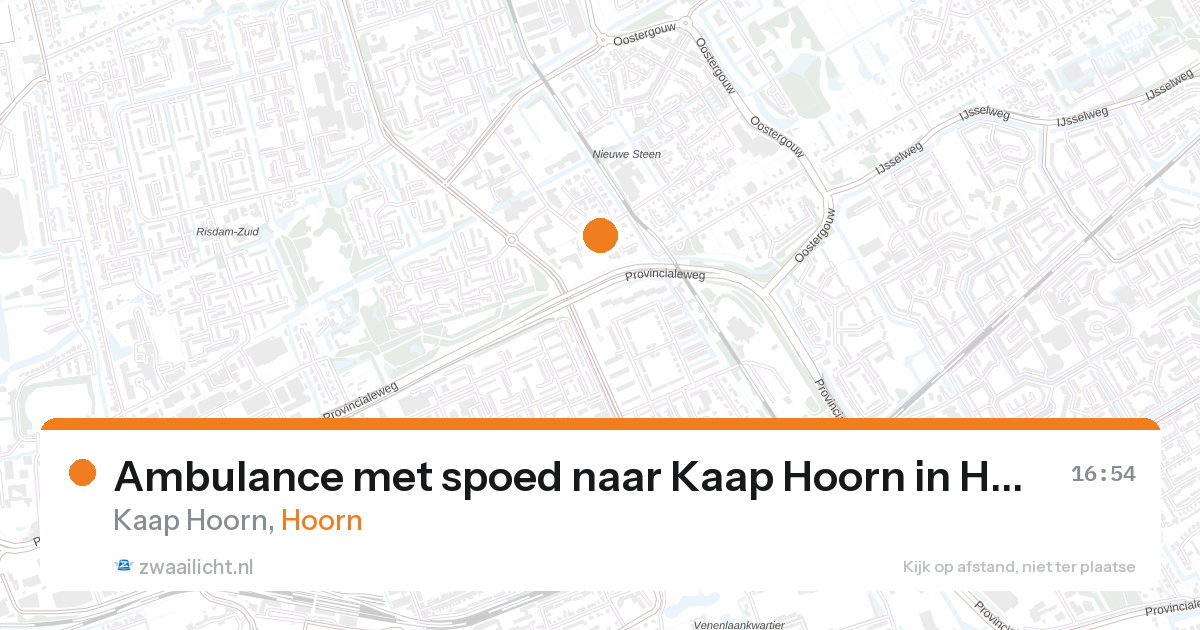 Ambulance met spoed naar Kaap Hoorn in Hoorn — 28 aug 2026