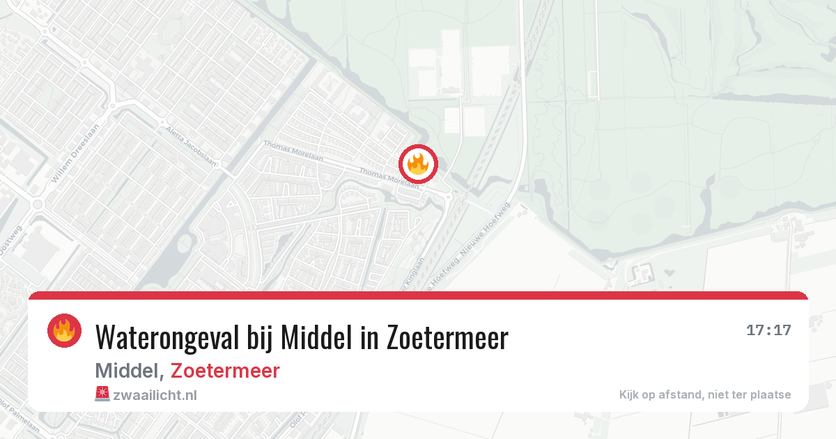Waterongeval bij Middel in Zoetermeer — 19 jun 2026