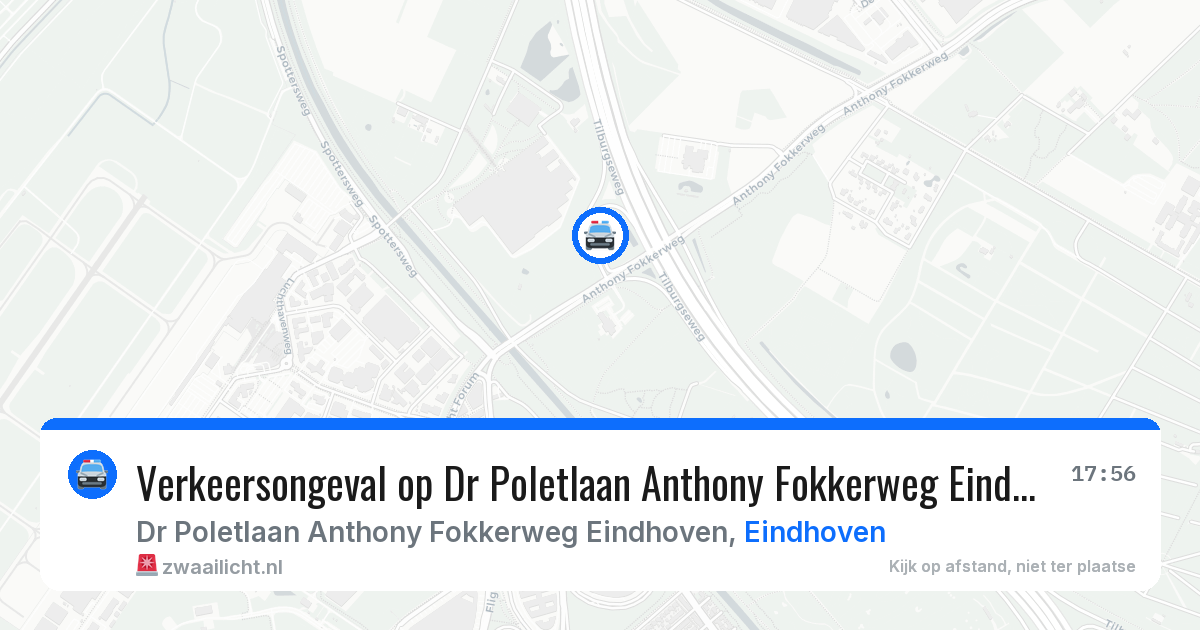 Verkeersongeval op Dr Poletlaan Anthony Fokkerweg Eindhoven in Eindhoven — 22 apr 2026