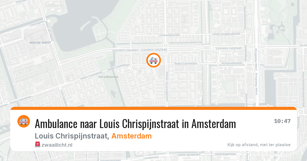 Ambulance naar Louis Chrispijnstraat in Amsterdam — 26 mei 2026