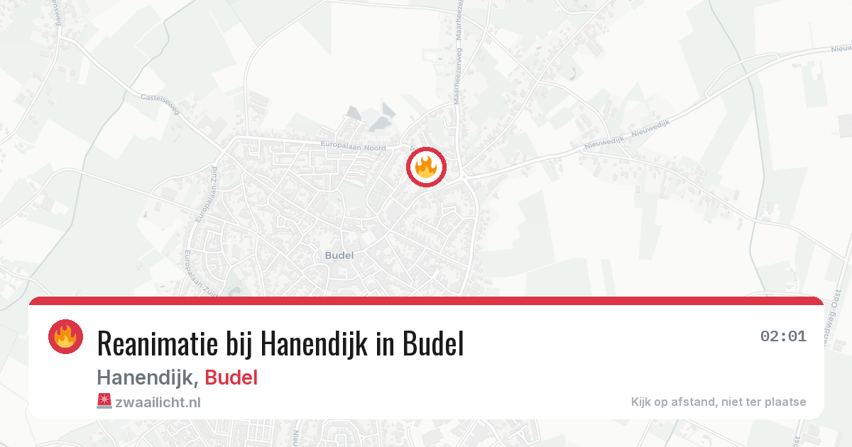 Reanimatie bij Hanendijk in Budel — 28 jun 2026