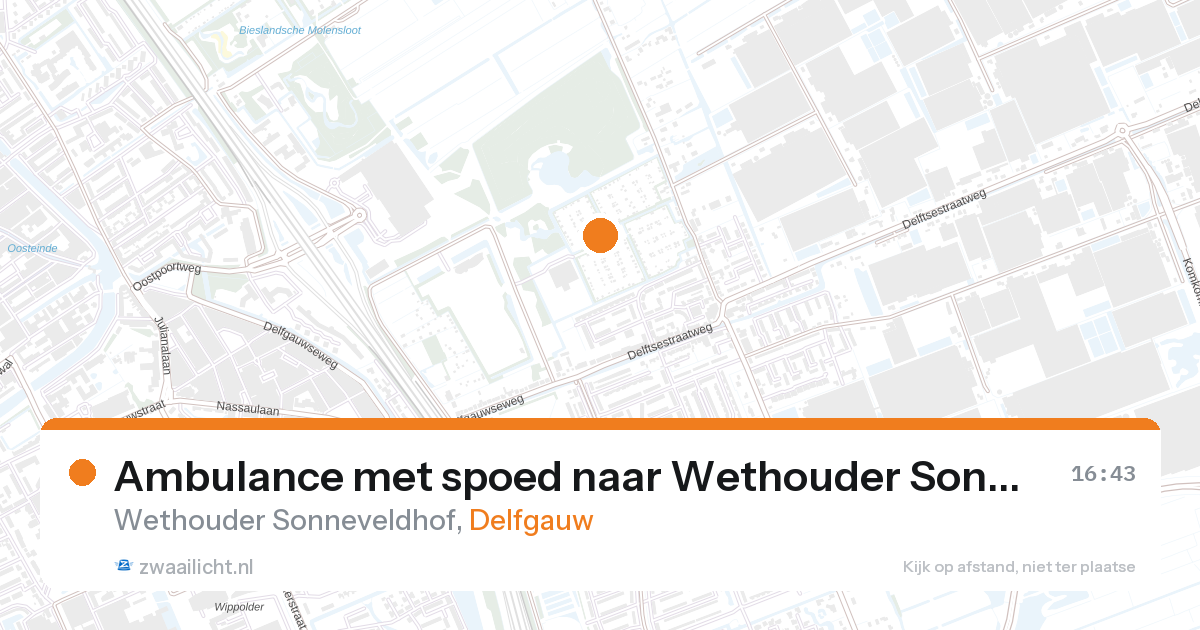 Ambulance met spoed naar Wethouder Sonneveldhof in Delfgauw — 29 apr 2026