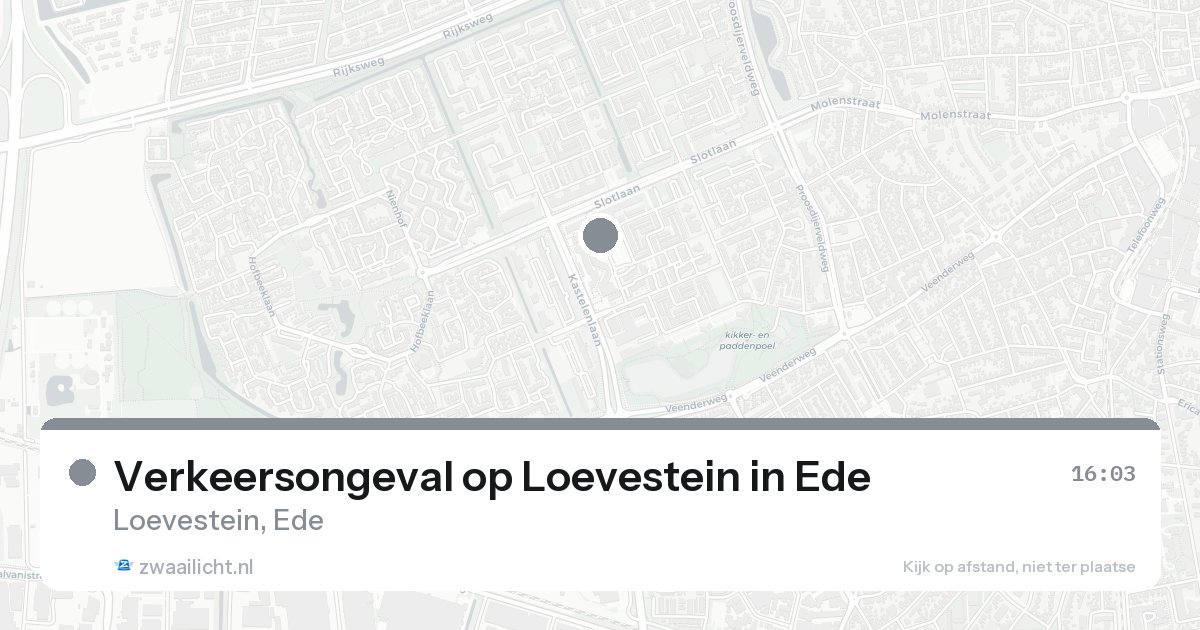Verkeersongeval op Loevestein in Ede — 22 jun 2026