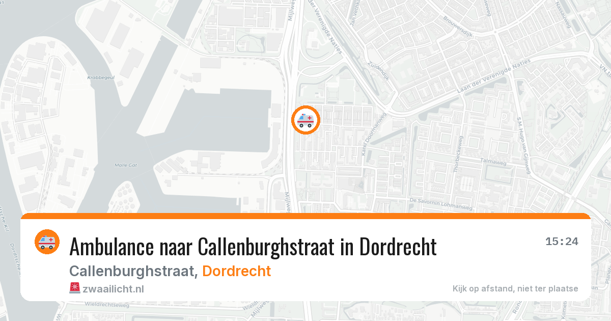 Ambulance naar Callenburghstraat in Dordrecht — 17 jun 2026