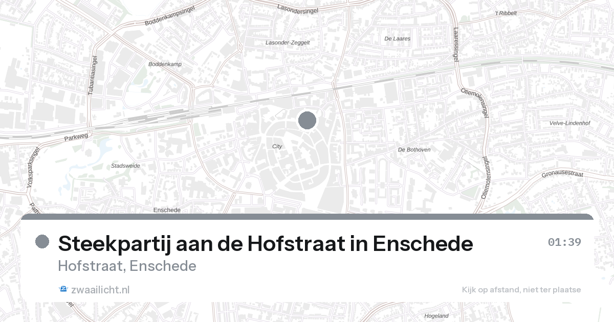 Steekpartij aan de Hofstraat in Enschede — 26 aug 2026