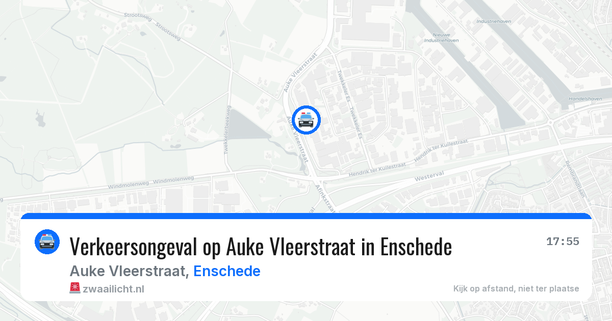 Verkeersongeval op Auke Vleerstraat in Enschede — 26 apr 2026