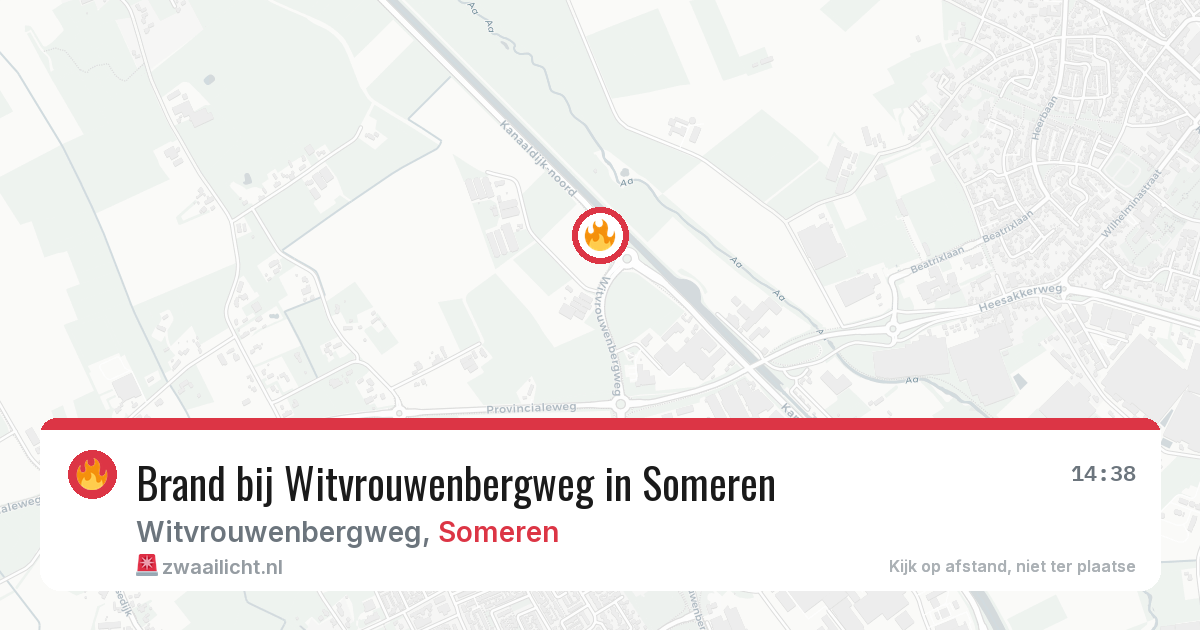 Brand bij Witvrouwenbergweg in Someren — 21 jun 2026