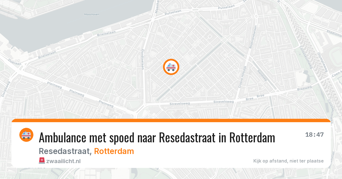 Ambulance met spoed naar Resedastraat in Rotterdam — 4 aug 2026