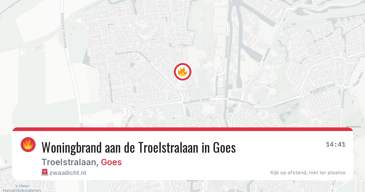 Woningbrand aan de Troelstralaan in Goes — 15 feb 2026