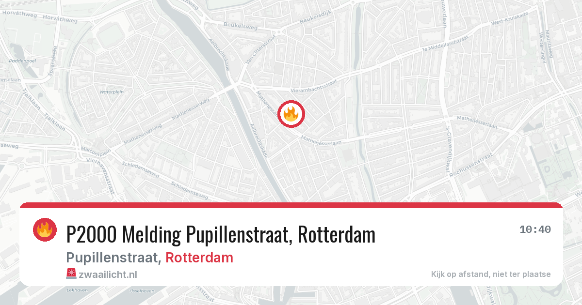 P2000 Melding Pupillenstraat, Rotterdam — 8 feb 2026