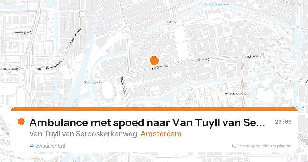 Ambulance met spoed naar Van Tuyll van Serooskerkenweg in Amsterdam — 31 jan 2026