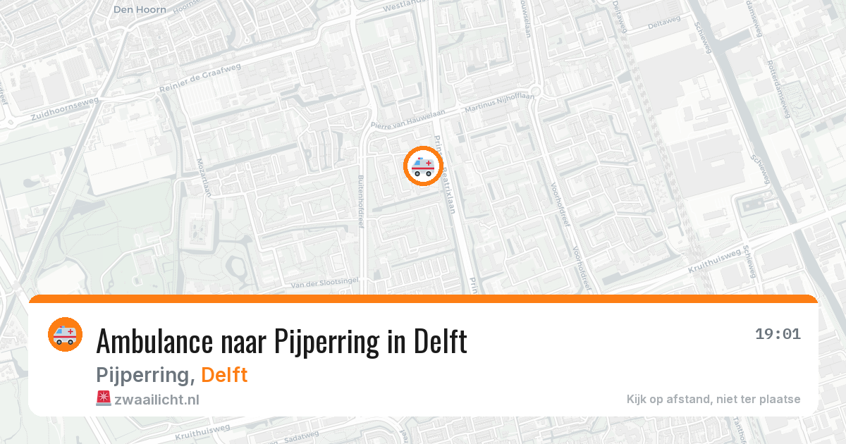 Ambulance naar Pijperring in Delft — 9 jul 2026