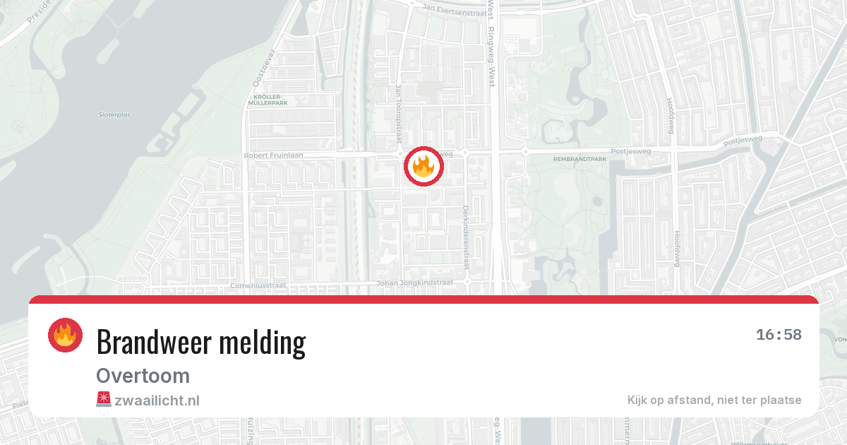 Brandweer melding — 1 apr 2026