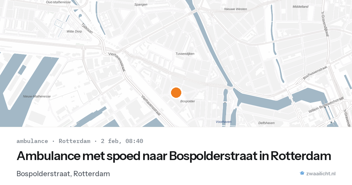 Ambulance met spoed naar Bospolderstraat in Rotterdam — 2 feb 2026